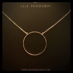 Lele Sadoughi silver circle necklace (new)